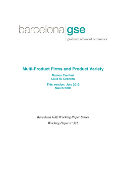 Multi-Product Firms and Product Variety