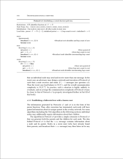 D Protocol 4.8. Establishing a rooted shortest path tree. Restrictions