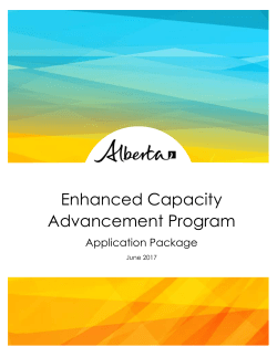 ECAP is the applicant`s - Alberta Culture and Tourism