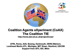 Coalition Agents eXperiment