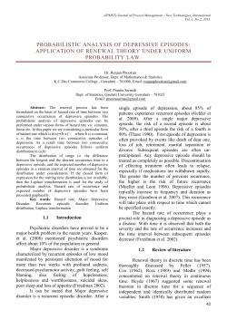 probabilistic analysis of depressive episodes: application of renewal