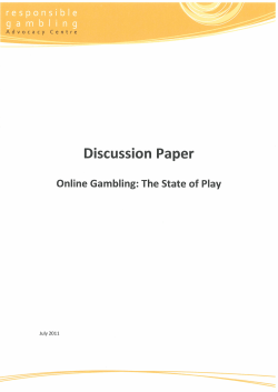 Online gambling: The state of play - Victorian Responsible Gambling