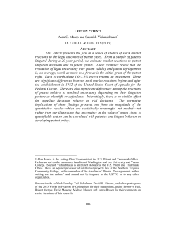Certain Patents - Yale Journal of Law and Technology