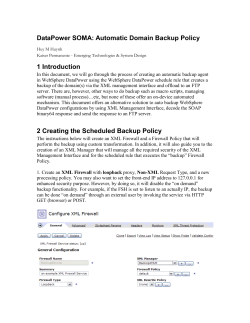 DataPower: Automatic Backup Domain Policy