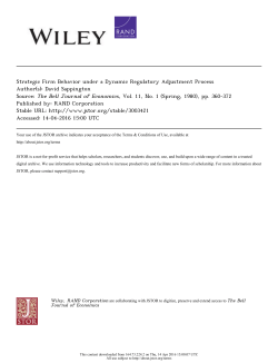 Strategic Firm Behavior under a Dynamic Regulatory Adjustment