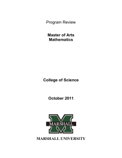 Program Review - Marshall University