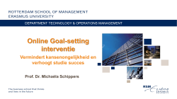 Online Goal-setting interventie