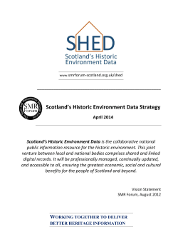 Scotland`s Historic Environment Data Strategy