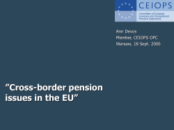 New insurance - International Organisation of Pension Supervisors