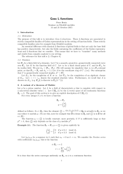 Goss L-functions
