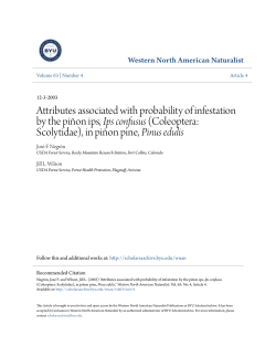 Attributes associated with probability of infestation by the piñon ips