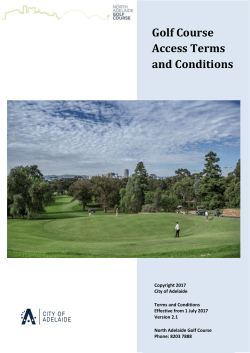 Document Title - North Adelaide Golf Course