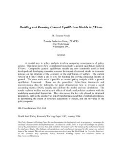 Building and Running General Equilibrium Models