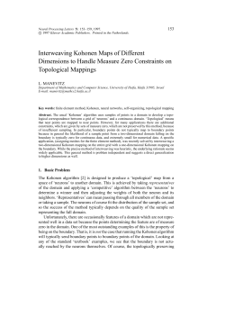 Interweaving Kohonen Maps of Different Dimensions to Handle