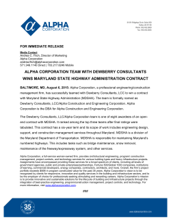alpha corporation team with dewberry consultants wins maryland