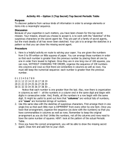 Activity #6 &ndash; Option 2 (Top Secret) Top Secret Periodic Table