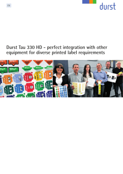 Durst Tau 330 HD - perfect integration with other equipment for
