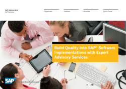 Build Quality into SAP® Software Implementations with Expert
