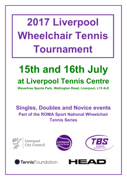 Entry Form 2017 - Tennis Foundation