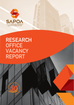 JUNE 2016 (Q2) Office Vacancy Report