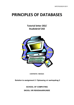 PRINCIPLES OF DATABASES Tutorial letter 202