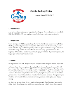 League Rules - Chaska Curling Center
