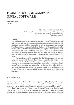 from language games to social software