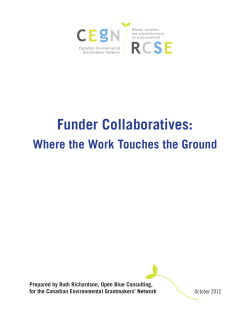 Funder Collaboratives - Canadian Environmental Grantmakers