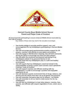 Boys` Soccer Code of Conduct