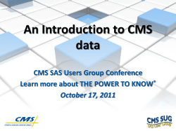 An Introduction to CMS data