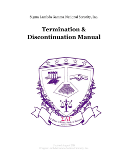 Termination and Discontinue