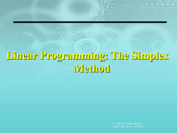 The Simplex Method