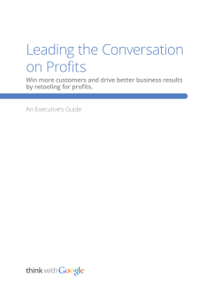 Leading the Conversation on Profits