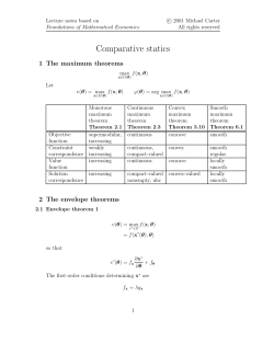Comparative statics
