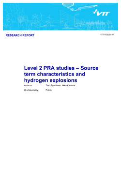 Level 2 PRA studies &ndash; Source term characteristics and hydrogen