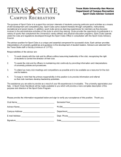 Advisor Consent - Texas State University