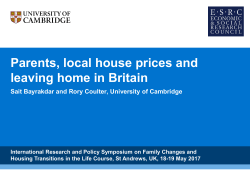 Parents, local house prices and leaving home in Britain