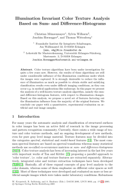 Illumination Invariant Color Texture Analysis Based on Sum