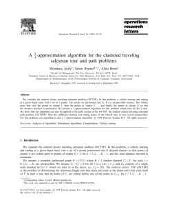 approximation algorithm for the clustered traveling salesman tour