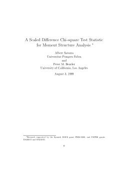 A Scaled Di erence Chi-square Test Statistic for Moment