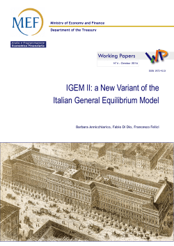 IGEM II: a New Variant of the Italian General Equilibrium Model