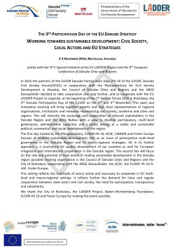 Civil Society, Local Actors and EU Strategies