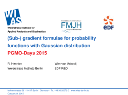 (Sub-) gradient formulae for probability functions with Gaussian