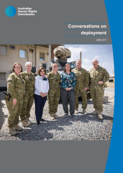 Conversations on deployment - Australian Human Rights Commission