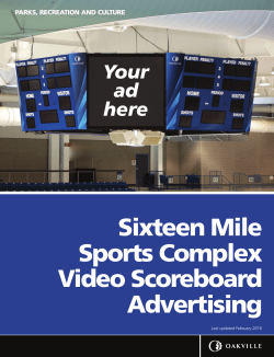 Sixteen Mile Sports Complex Video Scoreboard