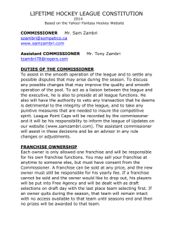 COMMISSIONER Mr. Sam Zambri