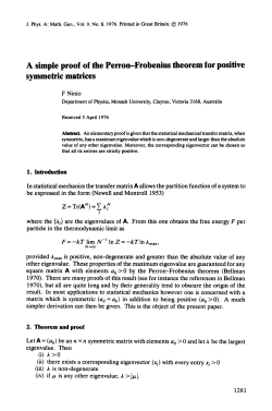 A simple proof of the Perron-Frobenius theorem for positive