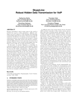 SkypeLine: Robust Hidden Data Transmission for VoIP