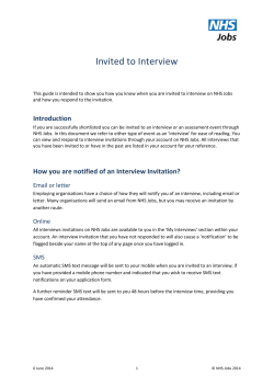 Invited to Interview