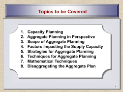 Aggregate Planning - Learning With Larry